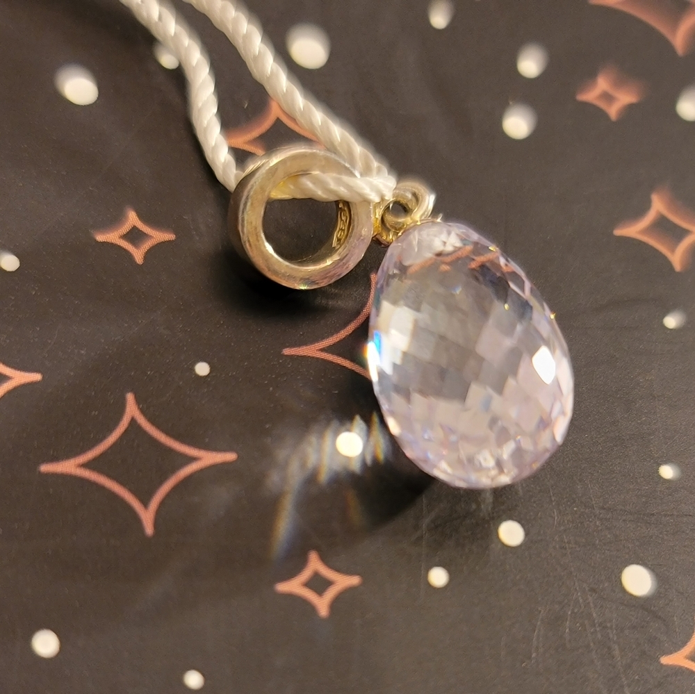 Sterling Silver - PERSONA Brilliant Briolette Luminous Bracelet Charm Bead - 7g - Picture 2 of 3